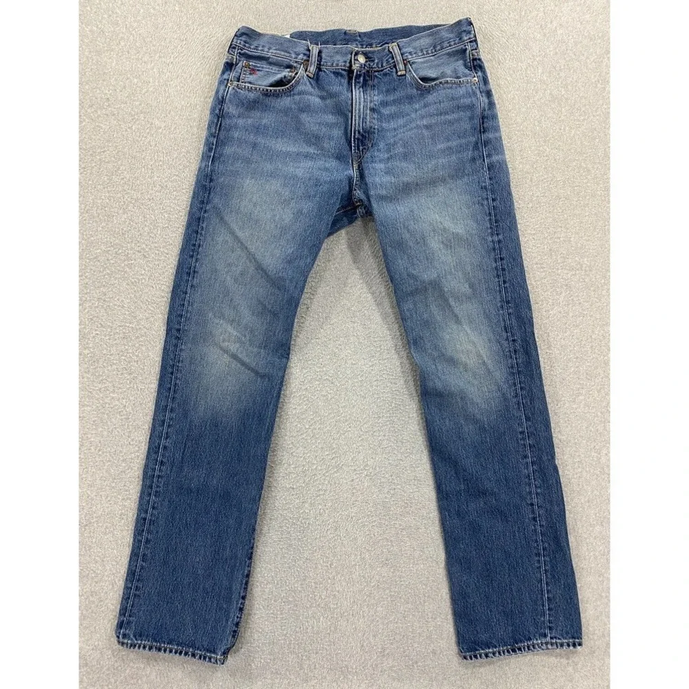 Polo‎ Ralph Lauren Mens 36Tx36 (34x34) Blue Authentic Dungarees Classic Straight